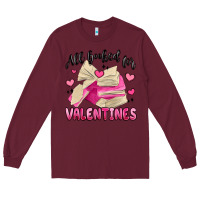 Burgundy all booked for valentines Long Sleeve Tee - MaliasSmallBusiness