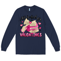 Navy all booked for valentines Long Sleeve Tee - MaliasSmallBusiness