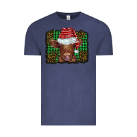 Vintage Denim christmas leopard buffalo plaid baby highland cow Vintage Tee - BarkalooDesign
