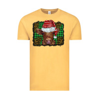 Vintage Mustard christmas leopard buffalo plaid baby highland cow Vintage Tee - BarkalooDesign