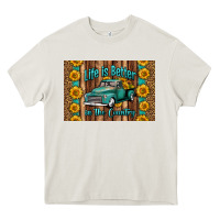 Cream life is better in the country skinny metal can holder Heavy Core Tee - HRA Design Shop