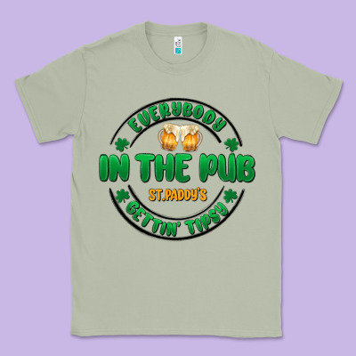 Everybody In The Pub Getting Tipsy Classic Tee Designed By Maliassmallbusiness
