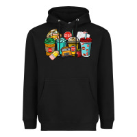 Black school bus driver coffee cups Heavyweight Hoodie - NancyCooperArtShop