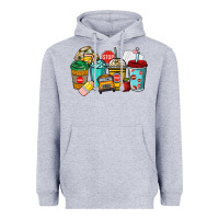Heather Grey school bus driver coffee cups Heavyweight Hoodie - NancyCooperArtShop