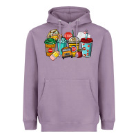 Lavender school bus driver coffee cups Heavyweight Hoodie - NancyCooperArtShop