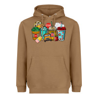 Toasted Coconut school bus driver coffee cups Heavyweight Hoodie - NancyCooperArtShop
