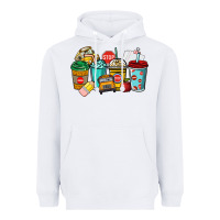 White school bus driver coffee cups Heavyweight Hoodie - NancyCooperArtShop