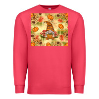 Cardinal Fall Pumpkins and Gnome with Leopard Premium Sweatshirt - texasbilliewilder