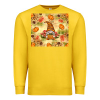 Lemon Fall Pumpkins and Gnome with Leopard Premium Sweatshirt - texasbilliewilder