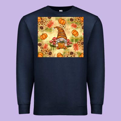 Fall Pumpkins And Gnome With Leopard Premium Sweatshirt Designed By Texasbilliewilder