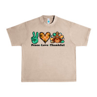 French Oak peace love thankful turkey Urban Heavy Tee - Jasminsmagicworld