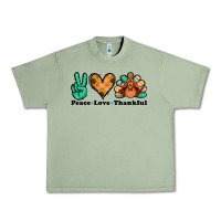 Oil Green peace love thankful turkey Urban Heavy Tee - Jasminsmagicworld