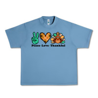 Pebble Blue peace love thankful turkey Urban Heavy Tee - Jasminsmagicworld