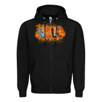 Black i love fall most of all Zipper Hoodie - RacoonDesign