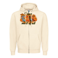 Sandshell i love fall most of all Zipper Hoodie - RacoonDesign