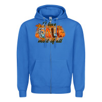 True Royal i love fall most of all Zipper Hoodie - RacoonDesign