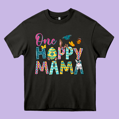 One Hoppy Mama Heavy Core Tee Designed By Neo Western