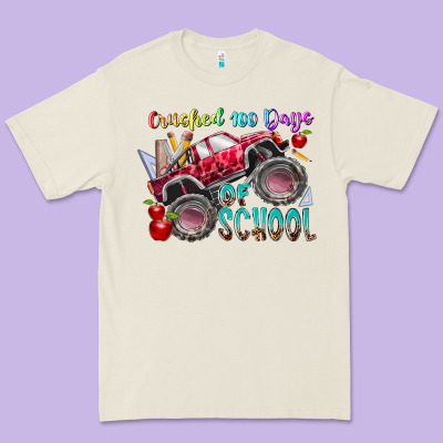 Crushed 100 Days Of School Premium Tee Designed By Racoondesign