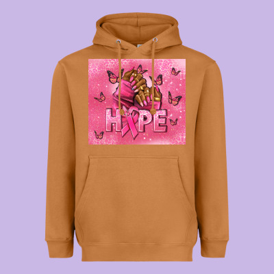 Hope Cancer Nails Heavyweight Hoodie Designed By Nancycooperartshop