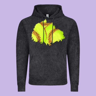 Softball Patch Vintage Hoodie Designed By Adodesignshop