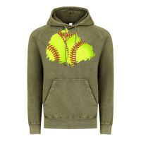 Vintage Olive softball patch Vintage Hoodie - AdoDesignShop
