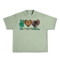 Oil Green peace love thanksgiving Urban Heavy Tee - Jasminsmagicworld