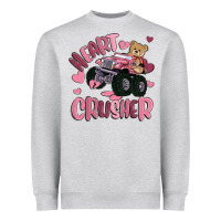 Heather Grey heart crusher Heavyweight Sweatshirt - MaliasSmallBusiness