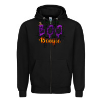 Black I put the Boo in Boujie Zipper Hoodie - RacoonDesign