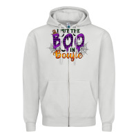 Dove Grey I put the Boo in Boujie Zipper Hoodie - RacoonDesign