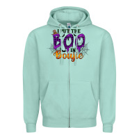 Seafoam I put the Boo in Boujie Zipper Hoodie - RacoonDesign