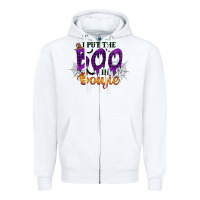 White I put the Boo in Boujie Zipper Hoodie - RacoonDesign