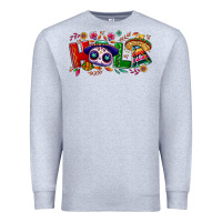 Heather Grey Hola Cinco De Mayo Premium Sweatshirt - NancyCooperArtShop