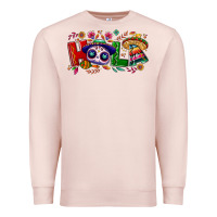 Pale Pink Hola Cinco De Mayo Premium Sweatshirt - NancyCooperArtShop