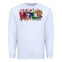 White Hola Cinco De Mayo Premium Sweatshirt - NancyCooperArtShop