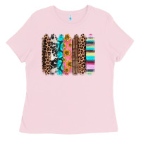 Bubblegum Pink Western brushstrokes Ladies Tee - CTS Tumbler Store