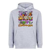 Heather Grey Happy Halloween Gnomes Heavyweight Hoodie - texasbilliewilder
