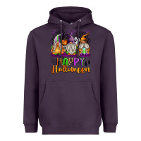 Plum Happy Halloween Gnomes Heavyweight Hoodie - texasbilliewilder