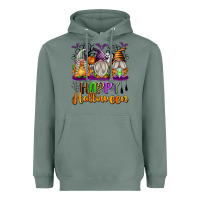 Sage Happy Halloween Gnomes Heavyweight Hoodie - texasbilliewilder