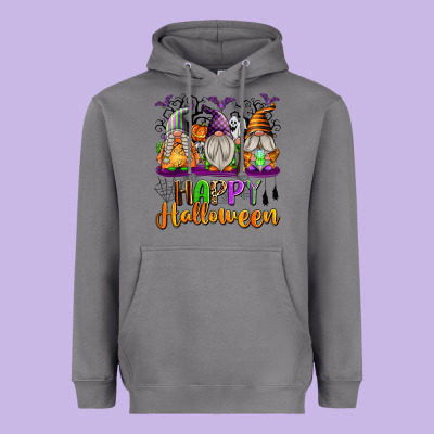 Happy Halloween Gnomes Heavyweight Hoodie Designed By Texasbilliewilder