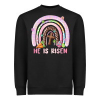 Black he is risen easter rainbow Heavyweight Sweatshirt - MaliasSmallBusiness