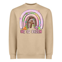 Mushroom he is risen easter rainbow Heavyweight Sweatshirt - MaliasSmallBusiness