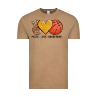 Vintage Coffee peace love basketball Vintage Tee - AdoDesignShop