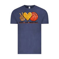 Vintage Denim peace love basketball Vintage Tee - AdoDesignShop