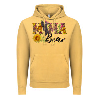 Vintage Mustard pink mama bear with cute bear Vintage Hoodie - Artiststas