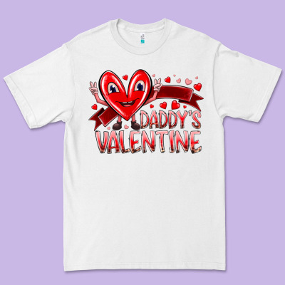Daddy Is Valentine Premium Tee Designed By Racoondesign