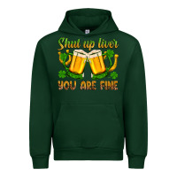 Forest Green St. Patrick’s Day shut up liver you are fine Urban Hoodie - OliviaCreatesArt