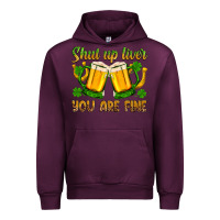 Mauve Wine St. Patrick’s Day shut up liver you are fine Urban Hoodie - OliviaCreatesArt