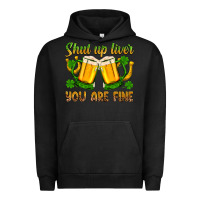 Pigment Black St. Patrick’s Day shut up liver you are fine Urban Hoodie - OliviaCreatesArt