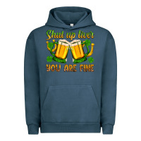 Pigment Midnight Navy St. Patrick’s Day shut up liver you are fine Urban Hoodie - OliviaCreatesArt