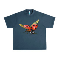 Midnight Navy Ladybug Flying Urban Heavy Tee - LillyAllenDesigns